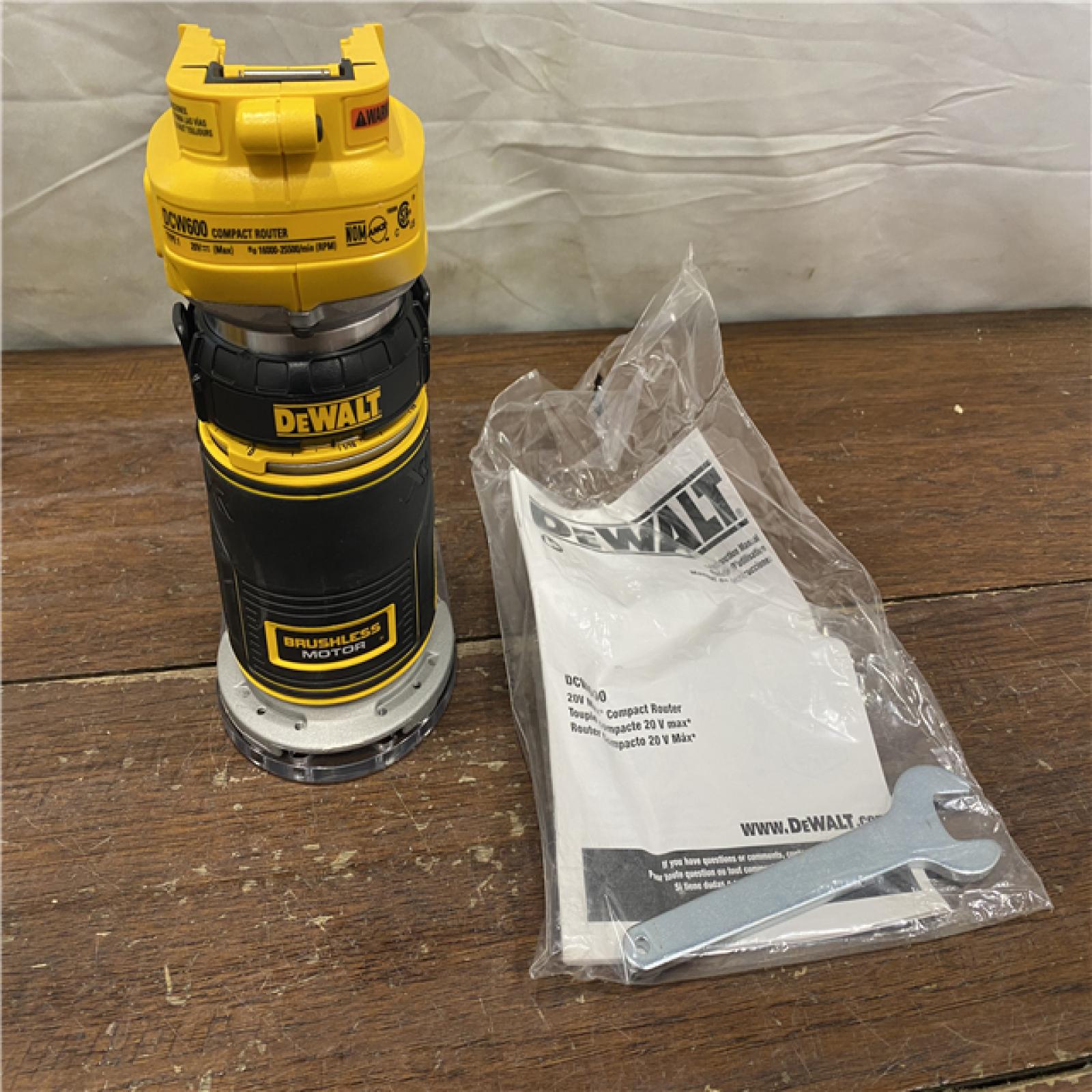 AS-IS Dewalt 20V MAX XR Brushless Cordless Compact Router (Tool Only)