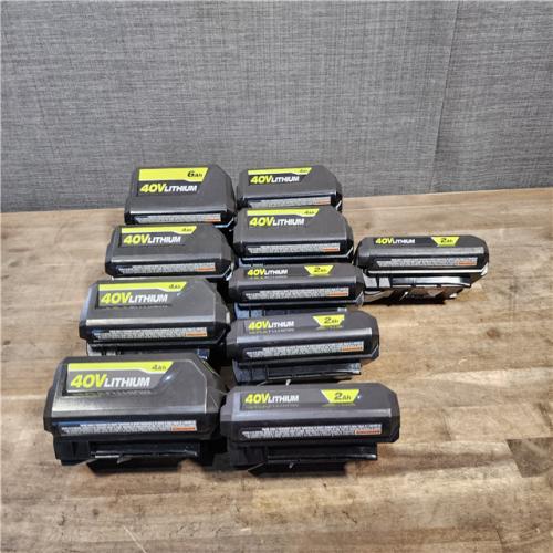 HOUSTON LOCATION - AS-IS RYOBI BATTERY PACK QTY - 10