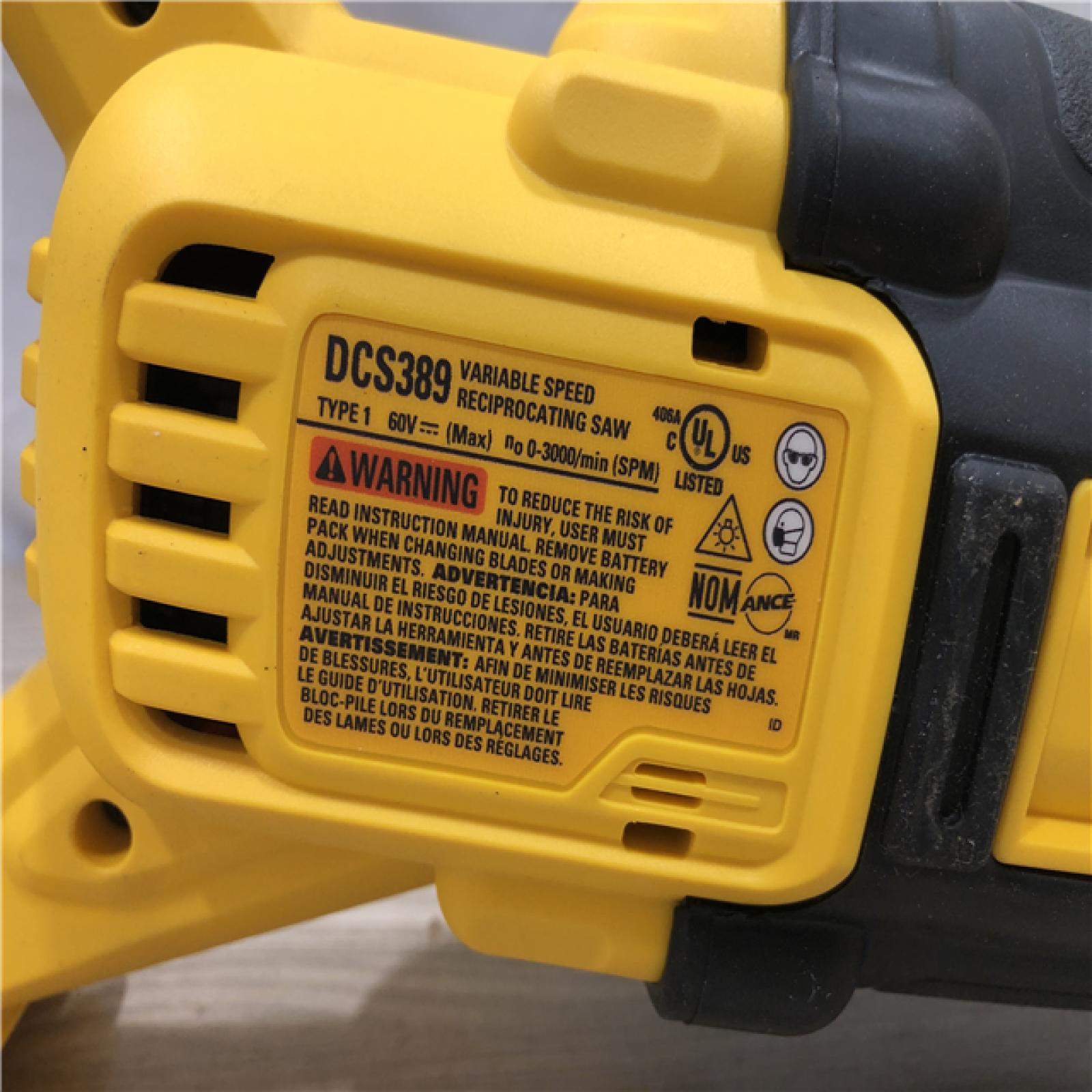 AS-IS DeWalt FLEXVOLT 60V MAX Cordless Reciprocating Saw (Tool-Only)