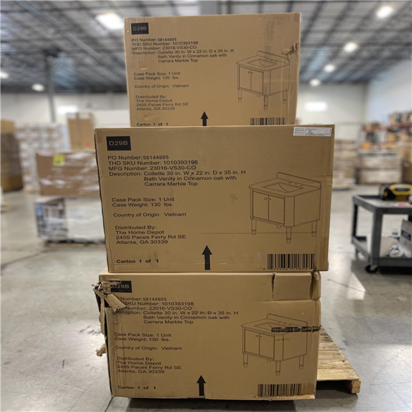 DALLAS LOCATION - BATH VANITY PALLET-(5 UNITS)