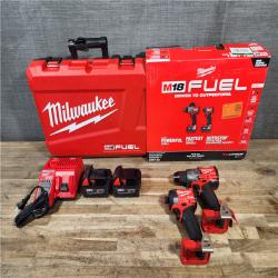 HOUSTON LOCATION - AS-IS (APPEARS LIKE NEW) Milwaukee FUEL 18V Lithium-Ion Brushless Cordless Hammer Drill and Impact Driver Combo Kit