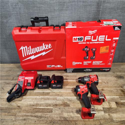 HOUSTON LOCATION - AS-IS (APPEARS LIKE NEW) Milwaukee FUEL 18V Lithium-Ion Brushless Cordless Hammer Drill and Impact Driver Combo Kit