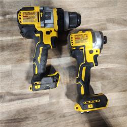 HOUSTON LOCATION - AS-IS DEWALT 20V MAX Cordless Brushless Hammer Drill/Driver 2 Tool Combo Kit with FLEXVOLT ADVANTAGE