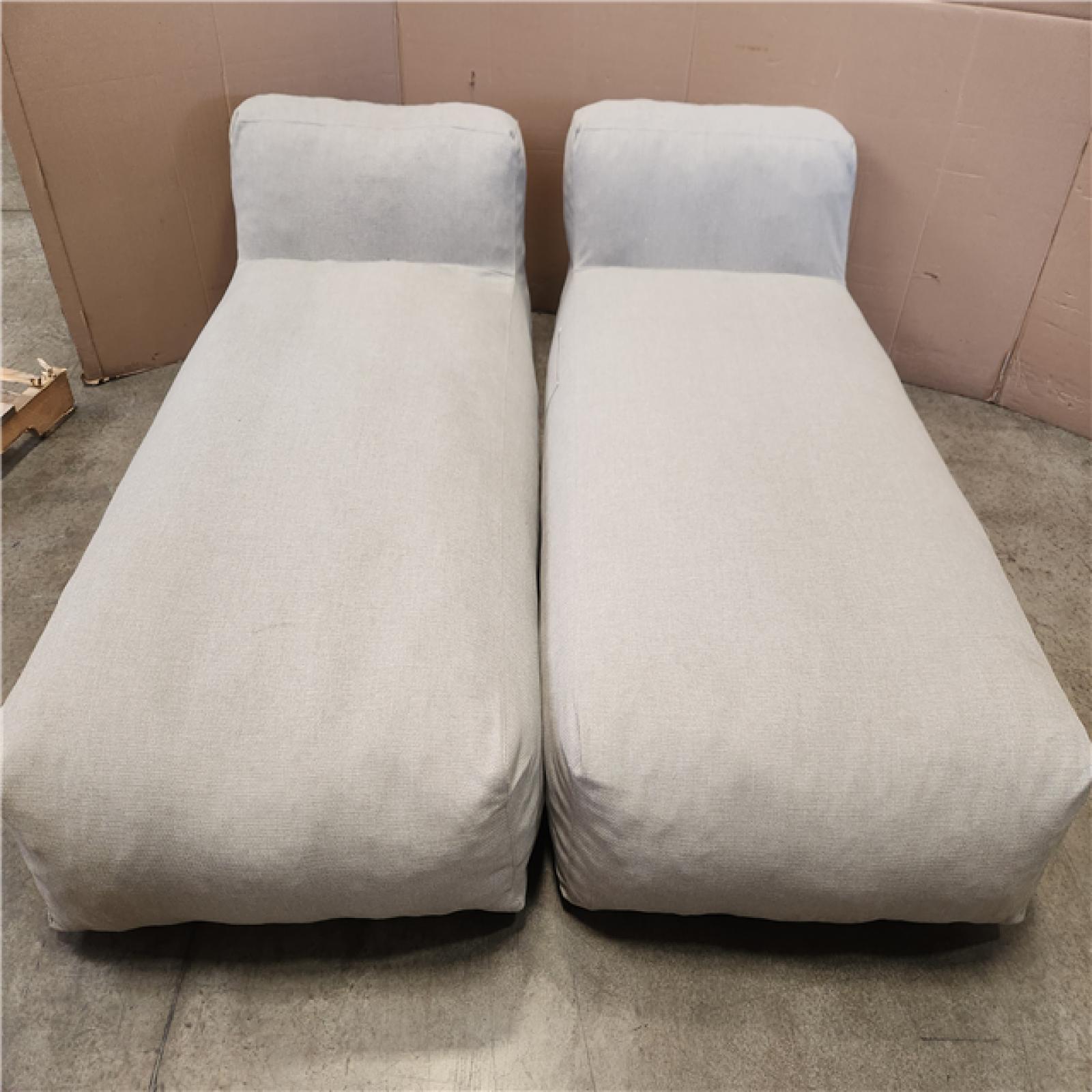 Phoenix 2 Evita Patio Furniture Bed Beach Olefin Plastic Outdoor Chaise Lounge Chair with Dark Grey Cushions