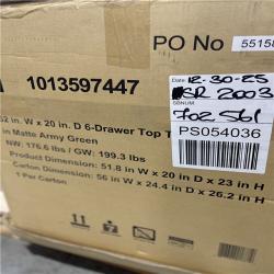 DALLAS LOCATION - AS-IS Husky Heavy Duty 52 in. W 6-Drawer Matte Army Green Top Tool Chest