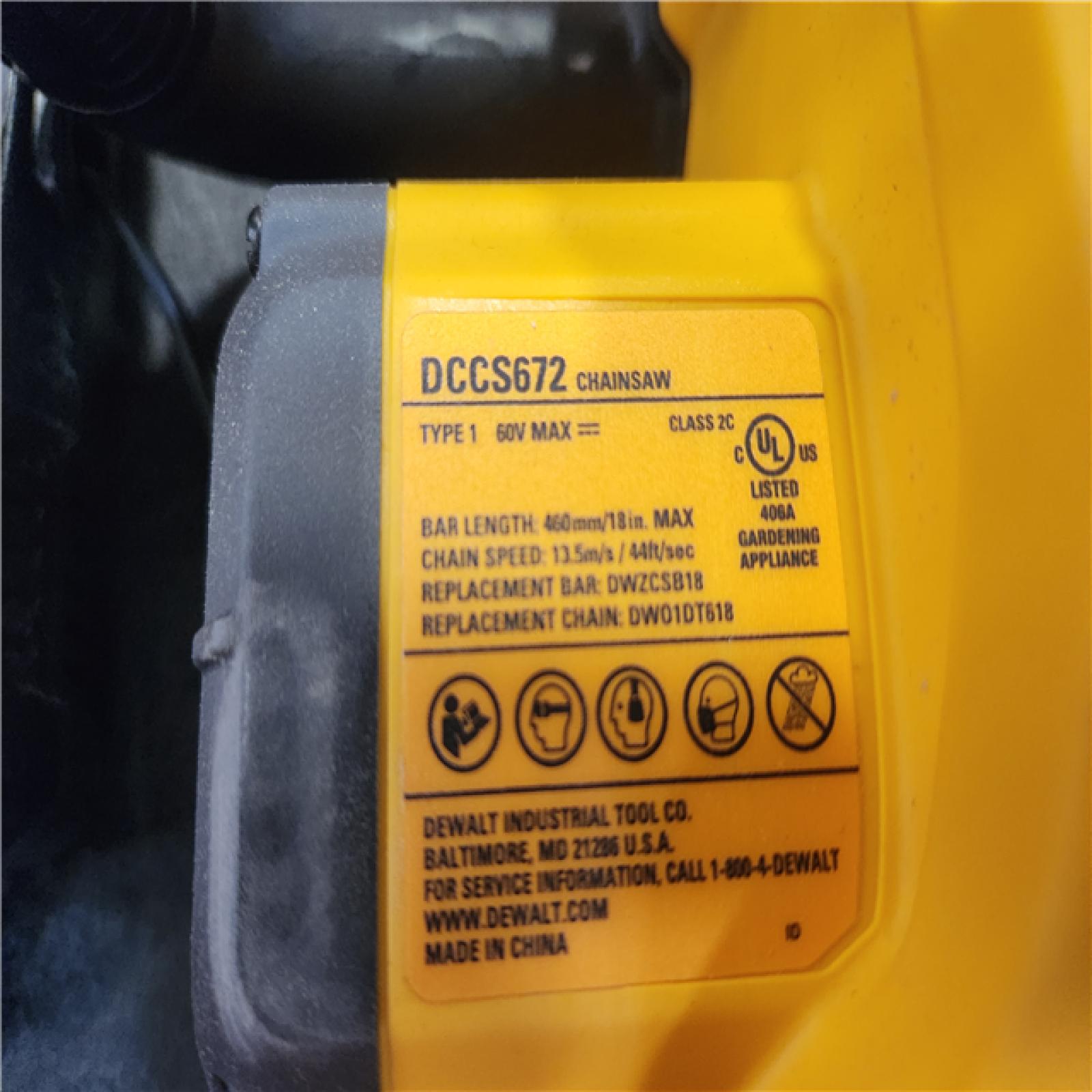 Phoenix NEW DEWALT FLEXVOLT 60V MAX 18 in. Brushless Cordless Chainsaw Kit with (1) 3.0 Ah Battery and Charger