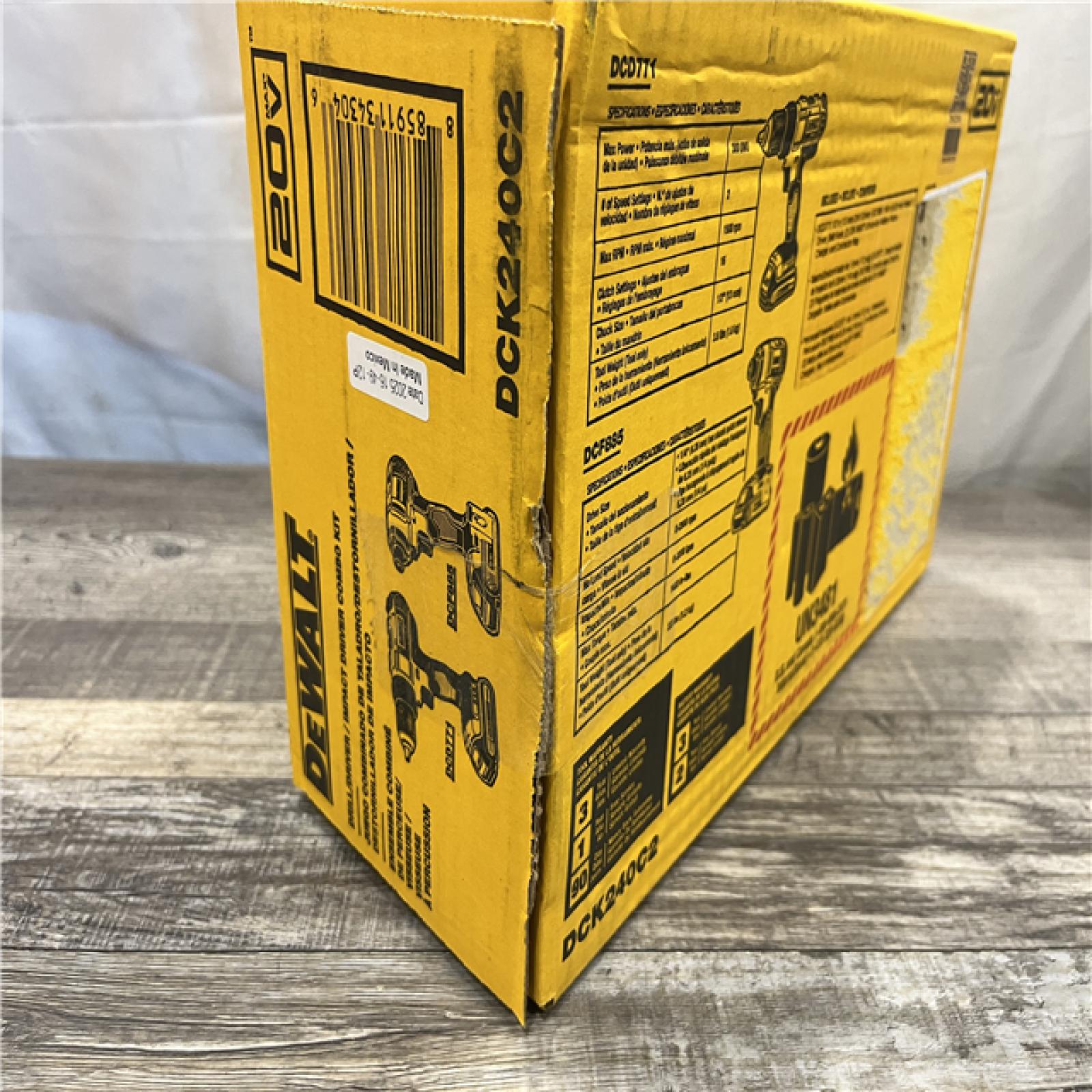 NEW - DEWALT 20V MAX Cordless Drill/Impact 2 Tool Combo Kit