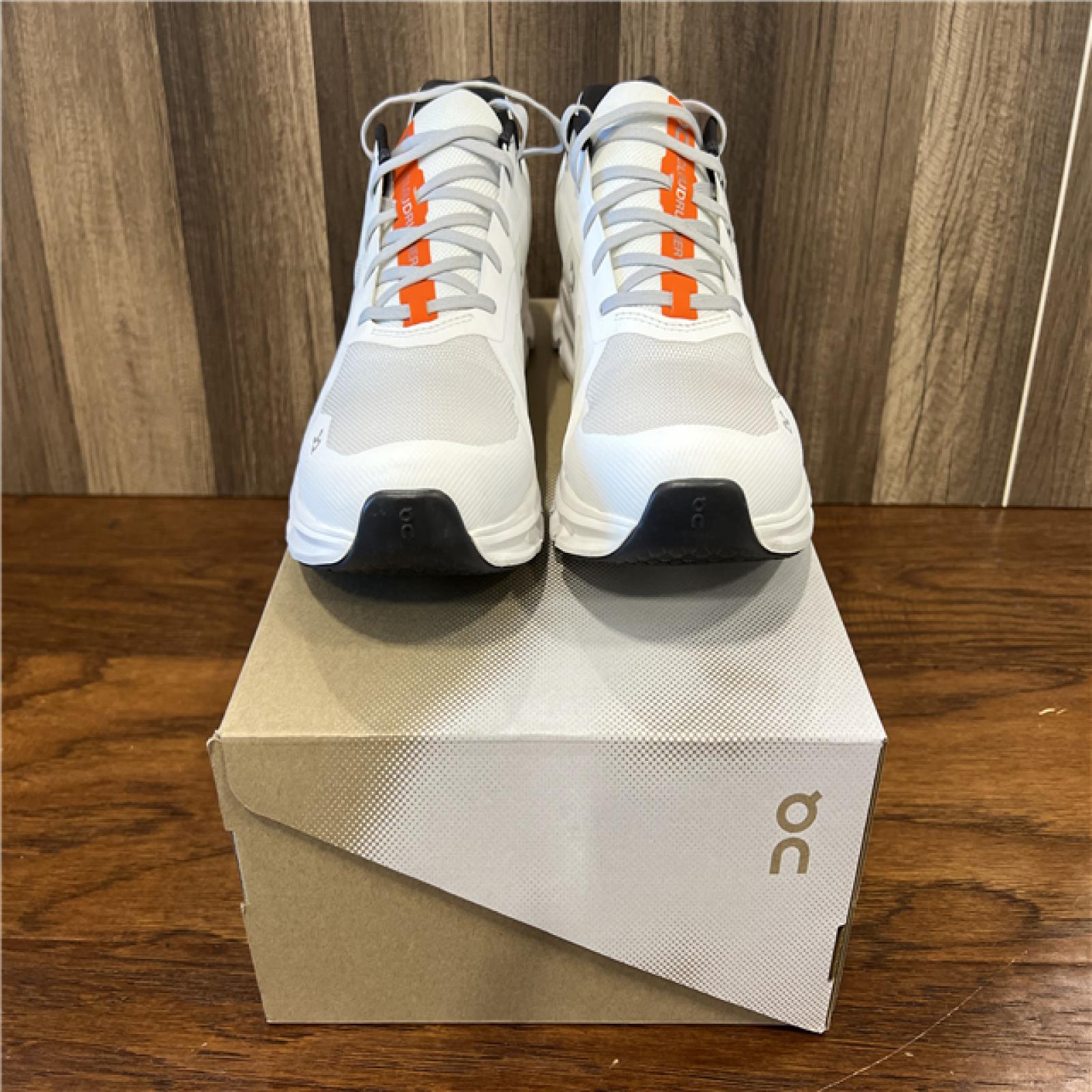NEW! On Men's Cloudrunner Shoes in Undyed/White/Flame | Size: 10 Width: 2E | Fit2Run