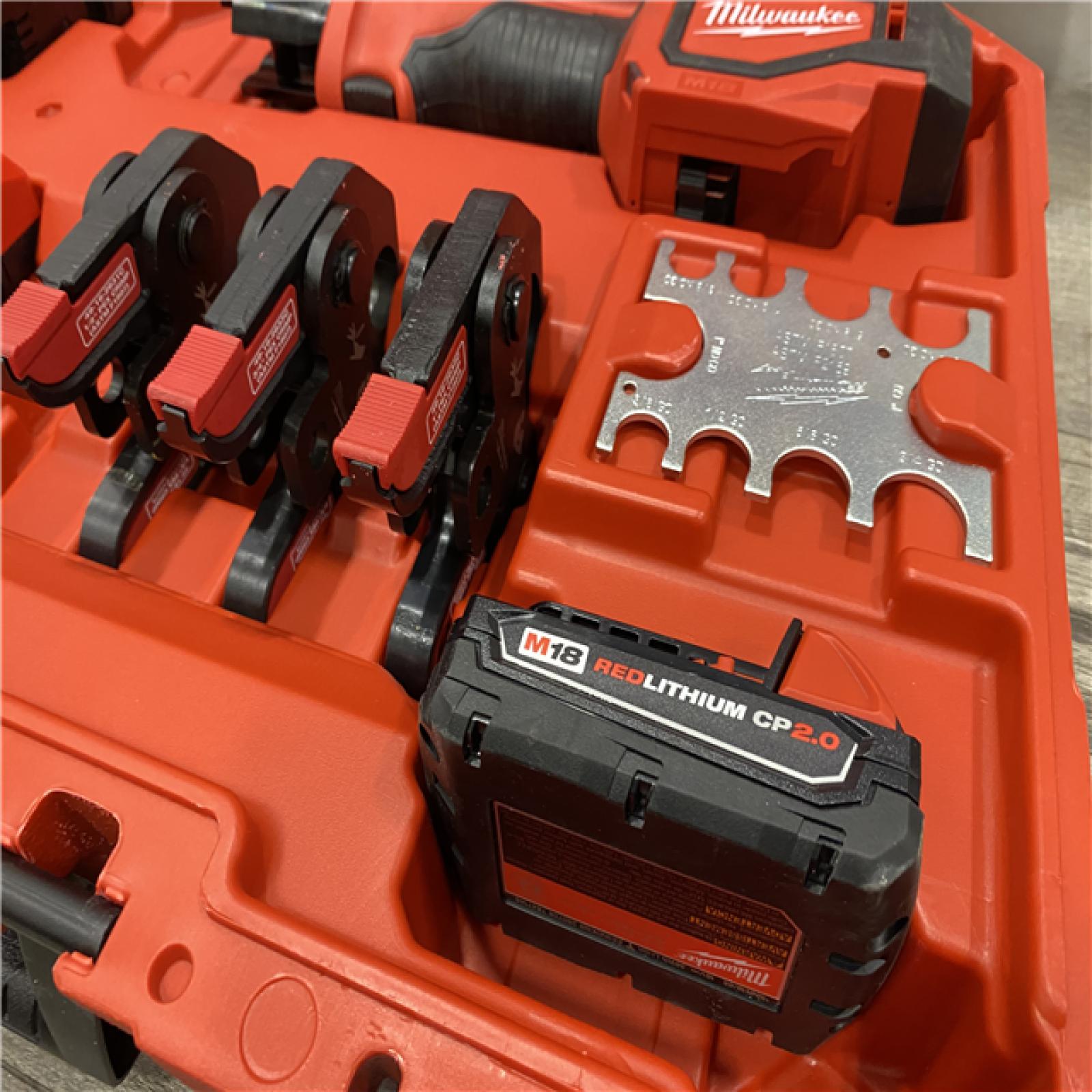 AS-IS Milwaukee 18V Lithium-Ion Cordless Short Throw Press Tool Kit