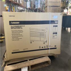 DALLAS LOCATION - AS-IS Husky Modular Tool Storage 52 in. W x 20 in. D Standard Duty Black Mobile Workbench Cabinet