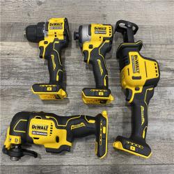 AS-IS DEWALT ATOMIC 20-Volt Lithium-Ion Cordless Brushless (4-Tool) Combo Kit