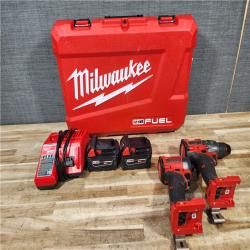 HOUSTON LOCATION - AS - IS Milwaukee FUEL 18V Lithium-Ion Brushless Cordless Hammer Drill and Impact Driver Combo Kit