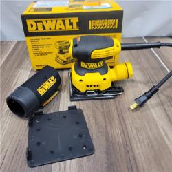 GOOD Dewalt 2.3 Amp Corded 1/4 Sheet Palm Grip Sander Kit with Contractor Bag