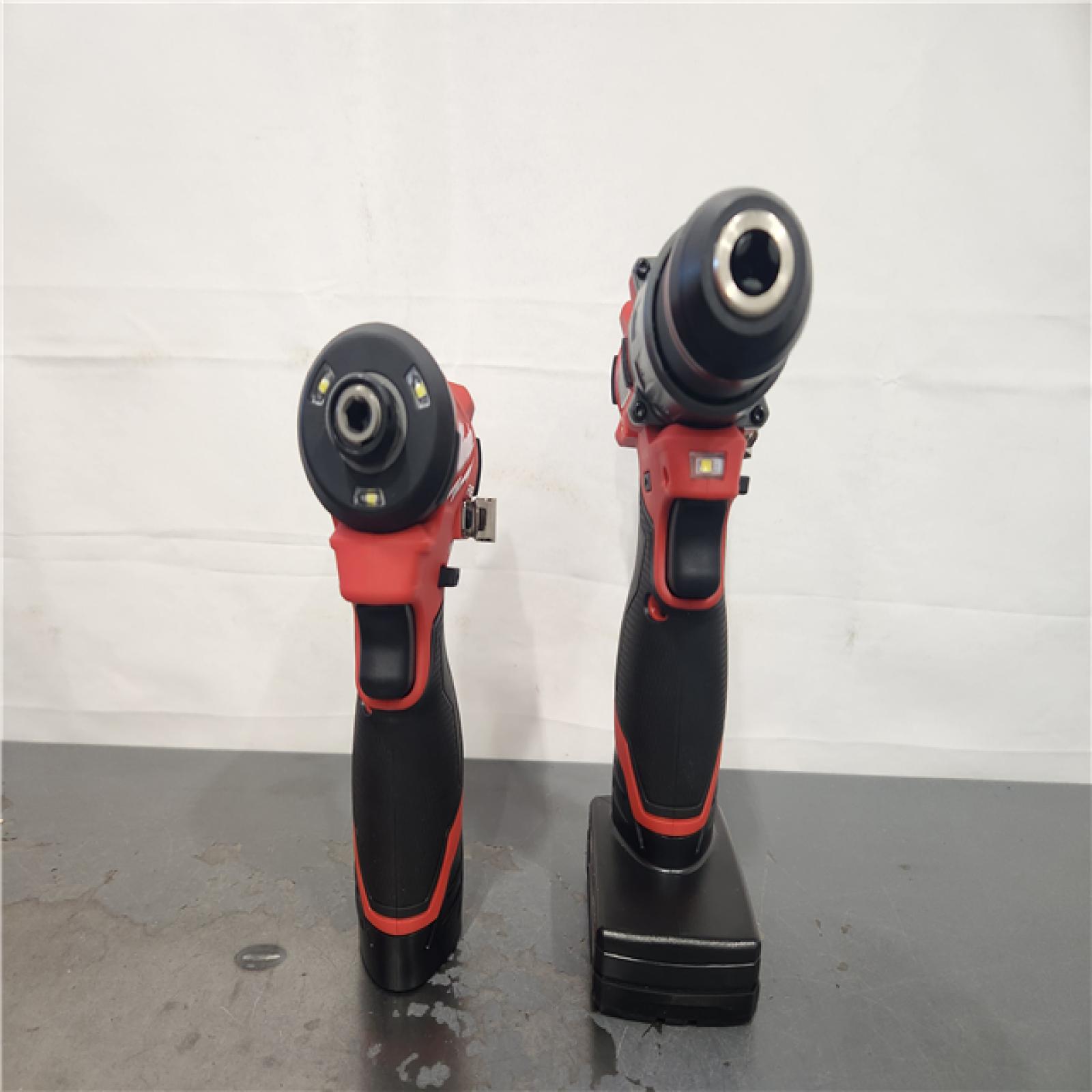 AS-IS- Milwaukee 12V Brushless Hammer Drill and Impact Driver Combo Kit