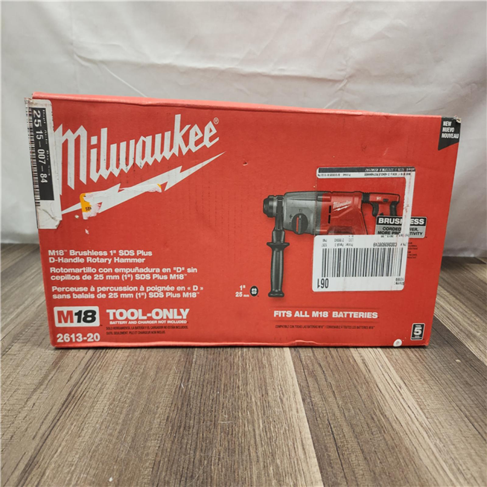 NEW- Milwaukee M18 18V Lithium-Ion Brushless Cordless 1 in. SDS-Plus D-Handle Rotary Hammer (Tool-Only)