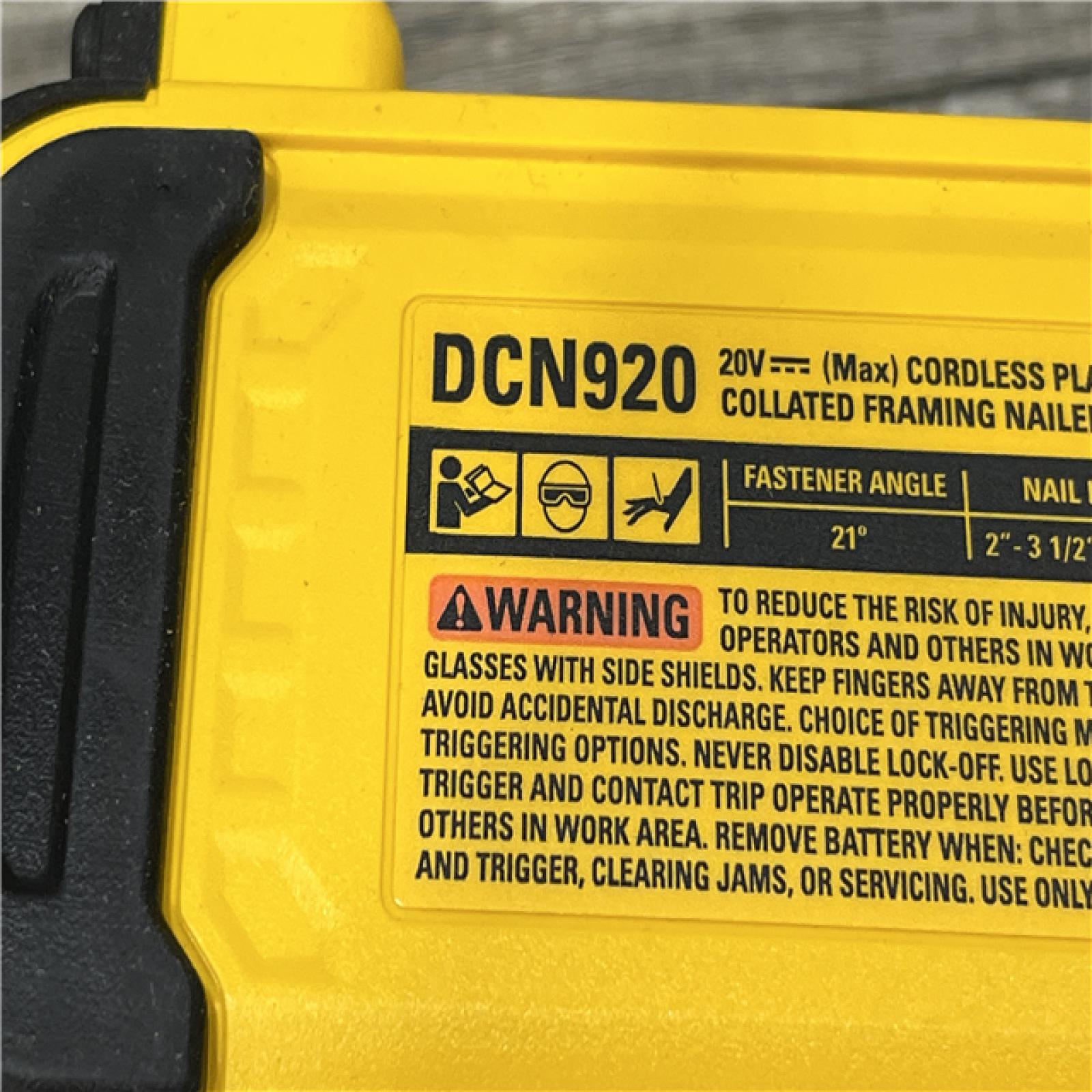 AS-IS DEWALT 20-Volt 21° Cordless Framing Nailer (Tool-Only)