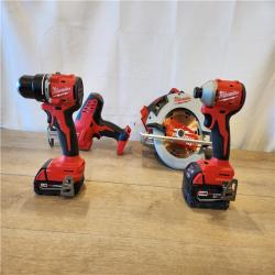 AS-IS- Milwaukee M18 Cordless Brushless 4 Tool Combo Kit
