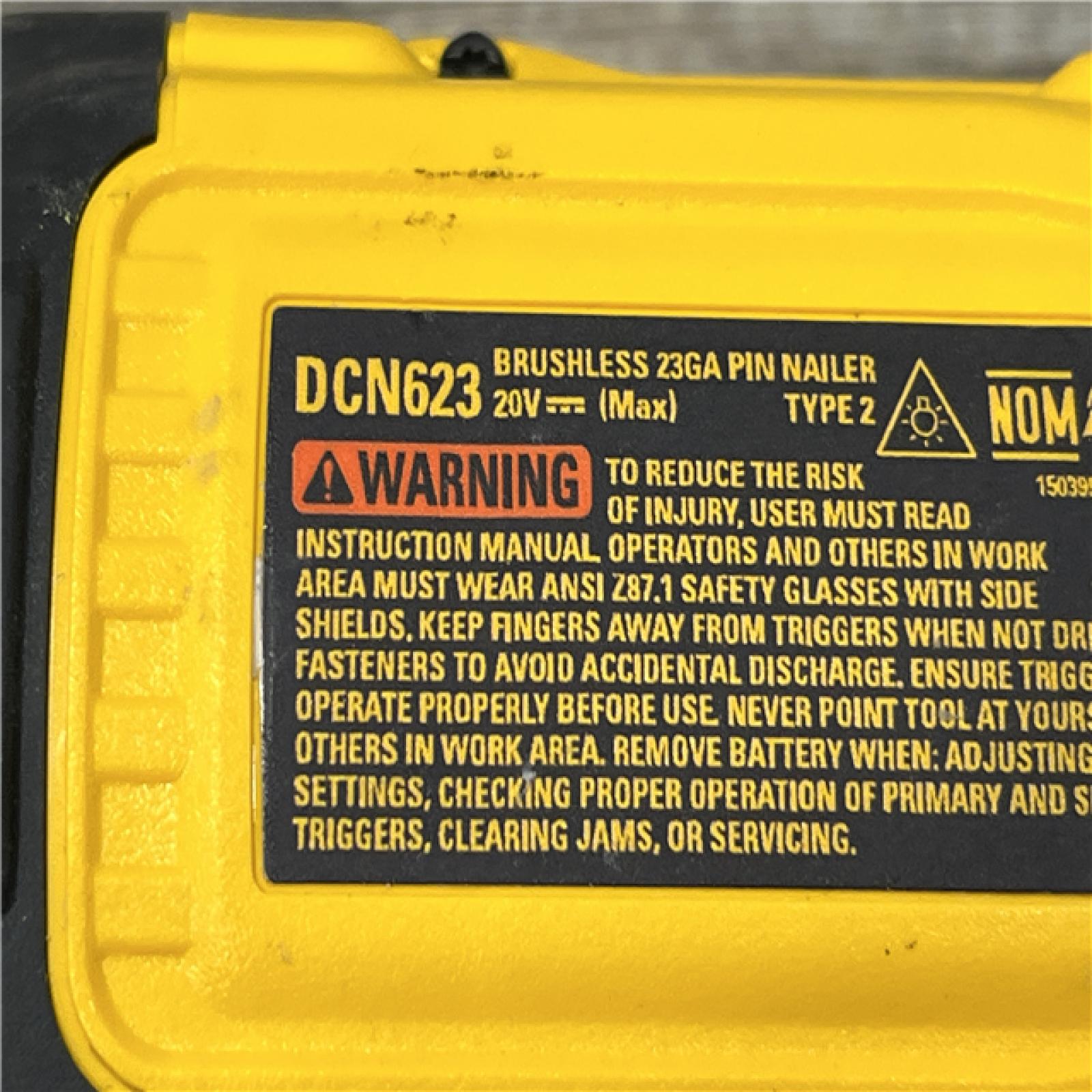 AS-IS DEWALT ATOMIC 20V MAX Lithium Ion Cordless 23 Gauge Pin Nailer (Tool Only)