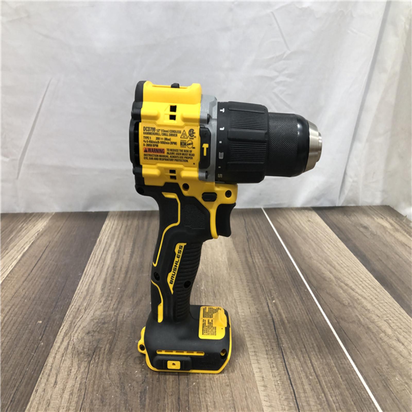 AS-IS DEWALT ATOMIC 20-Volt MAX Brushless Cordless 1/2 in. Hammer Drill (Tool-Only)