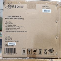 Phoenix Location NEW Seasons 1.1 Cubic Feet Black Countertop Microwave Pallet (30-Cases) (Sealed)