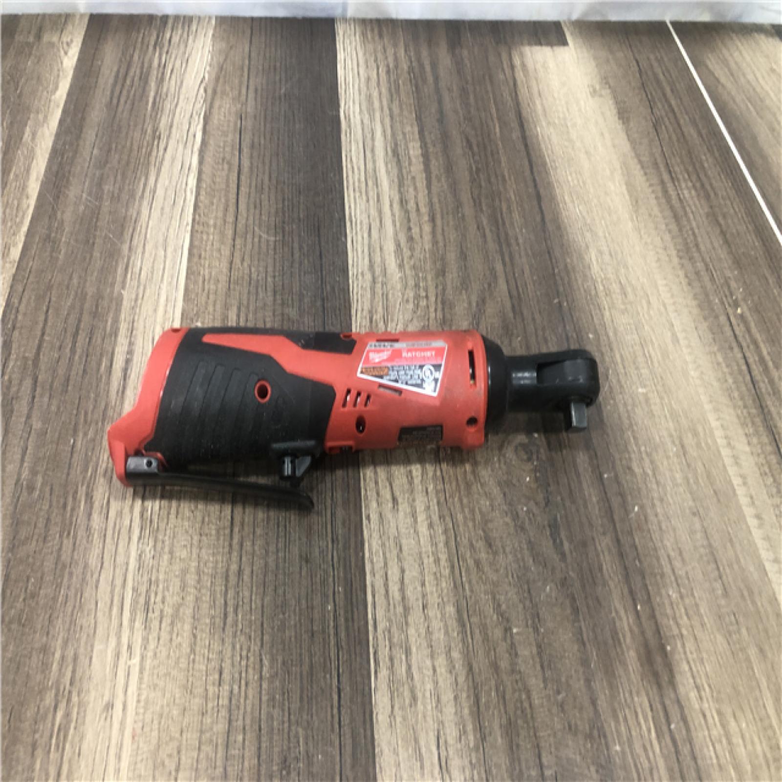 AS-IS Milwaukee M12 12V Lithium-Ion Cordless 3/8 in. Ratchet (Tool-Only)