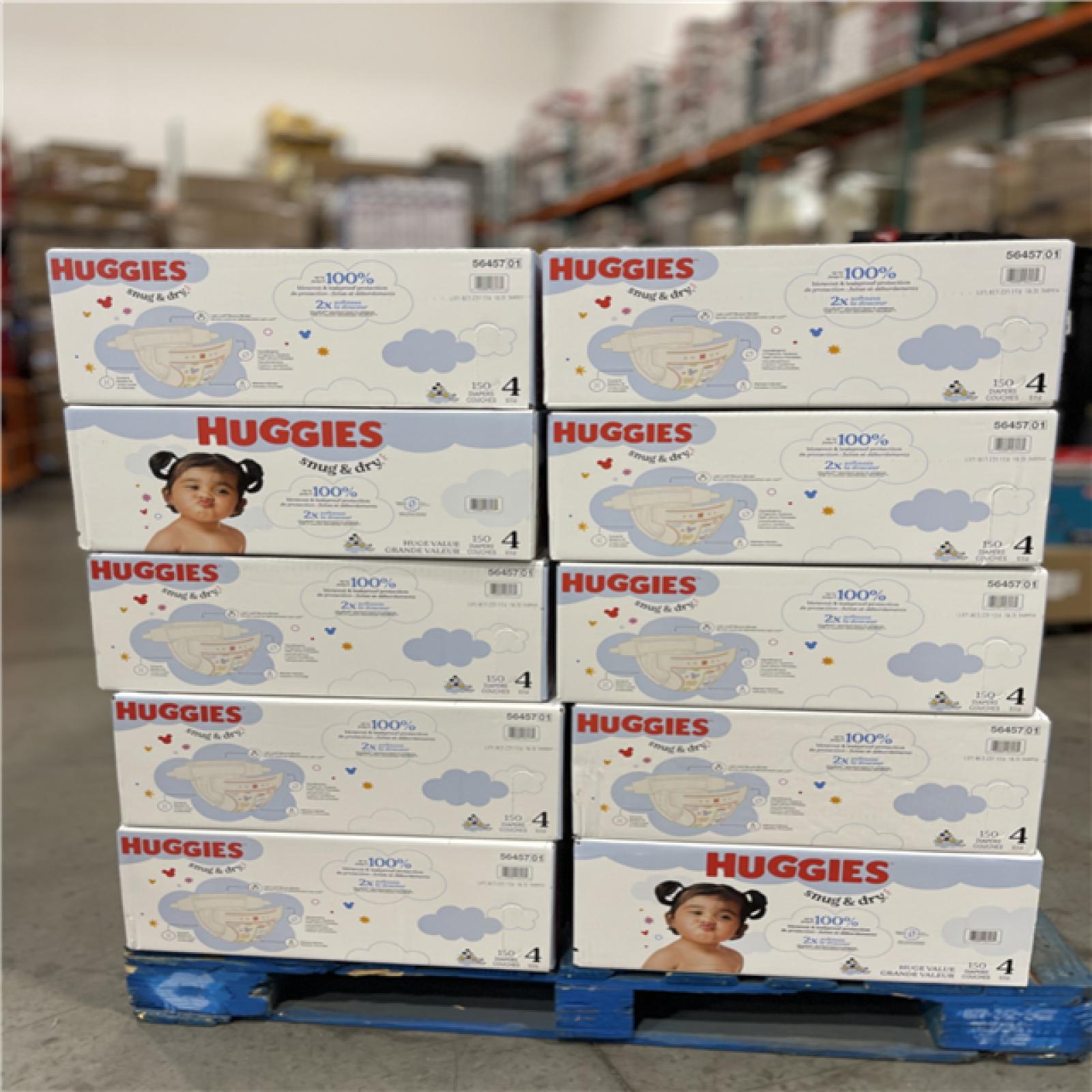 DALLAS LOCATION - Huggies Size 4 Diapers  Snug & Dry Baby PALLET-(30 CASES)