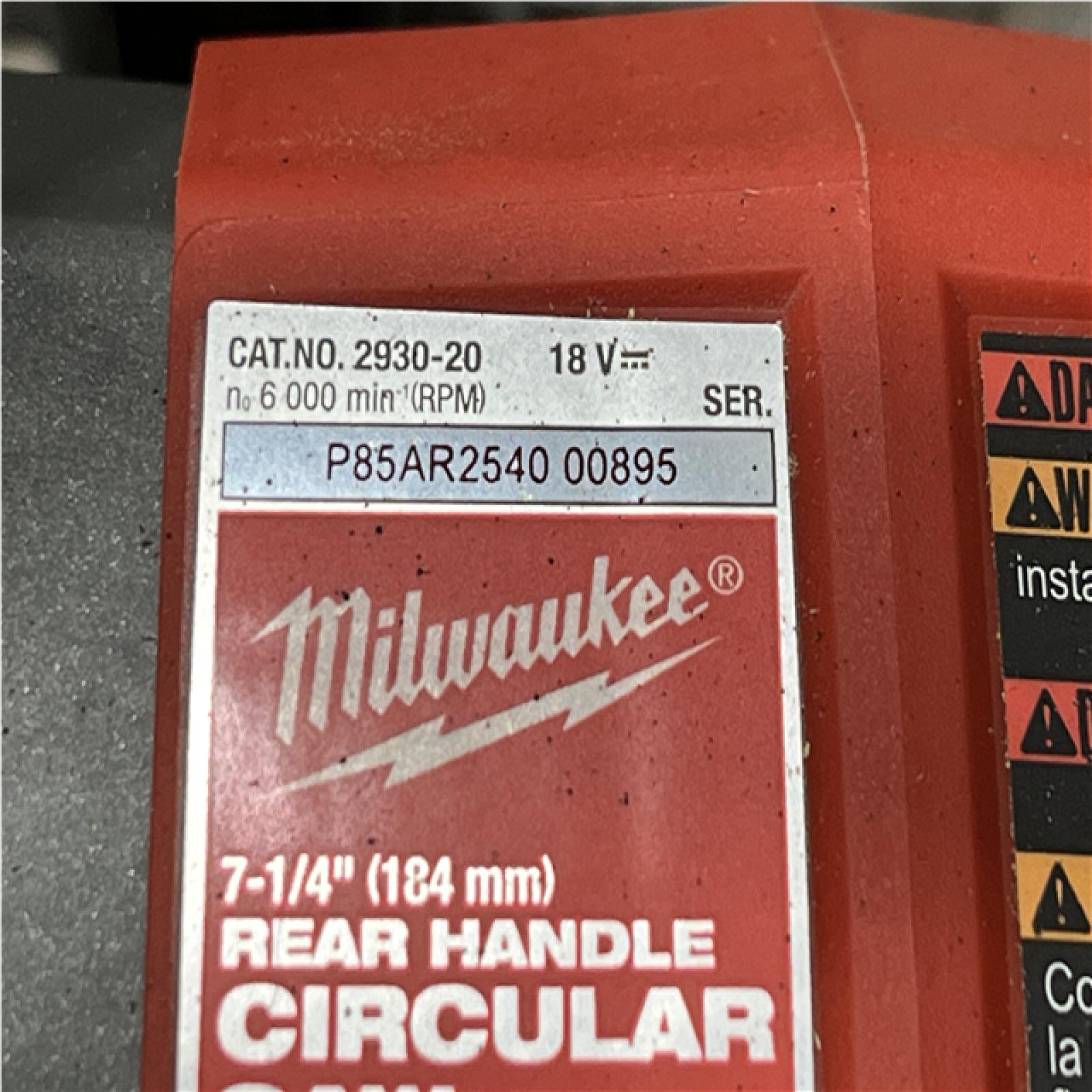 AS-IS Milwaukee FUEL 18V Lithium-Ion Cordless 7-1/4 in. Rear Handle Circular Saw (Tool-Only)