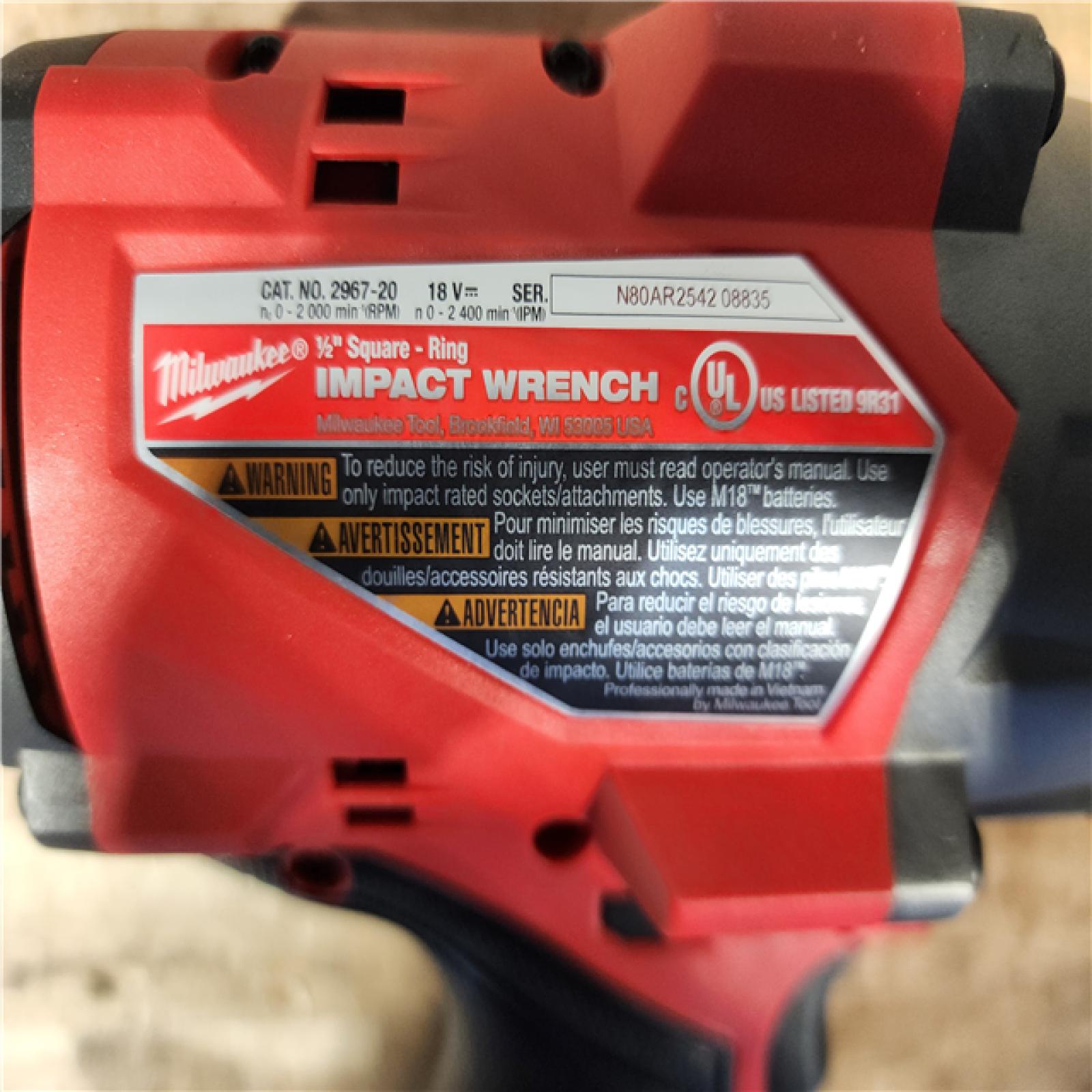 HOUSTON LOCATION - AS-IS Milwaukee FUEL 18V Lithium-Ion Brushless Cordless 1/2 in. Impact Wrench with Friction Ring (Tool-Only)
