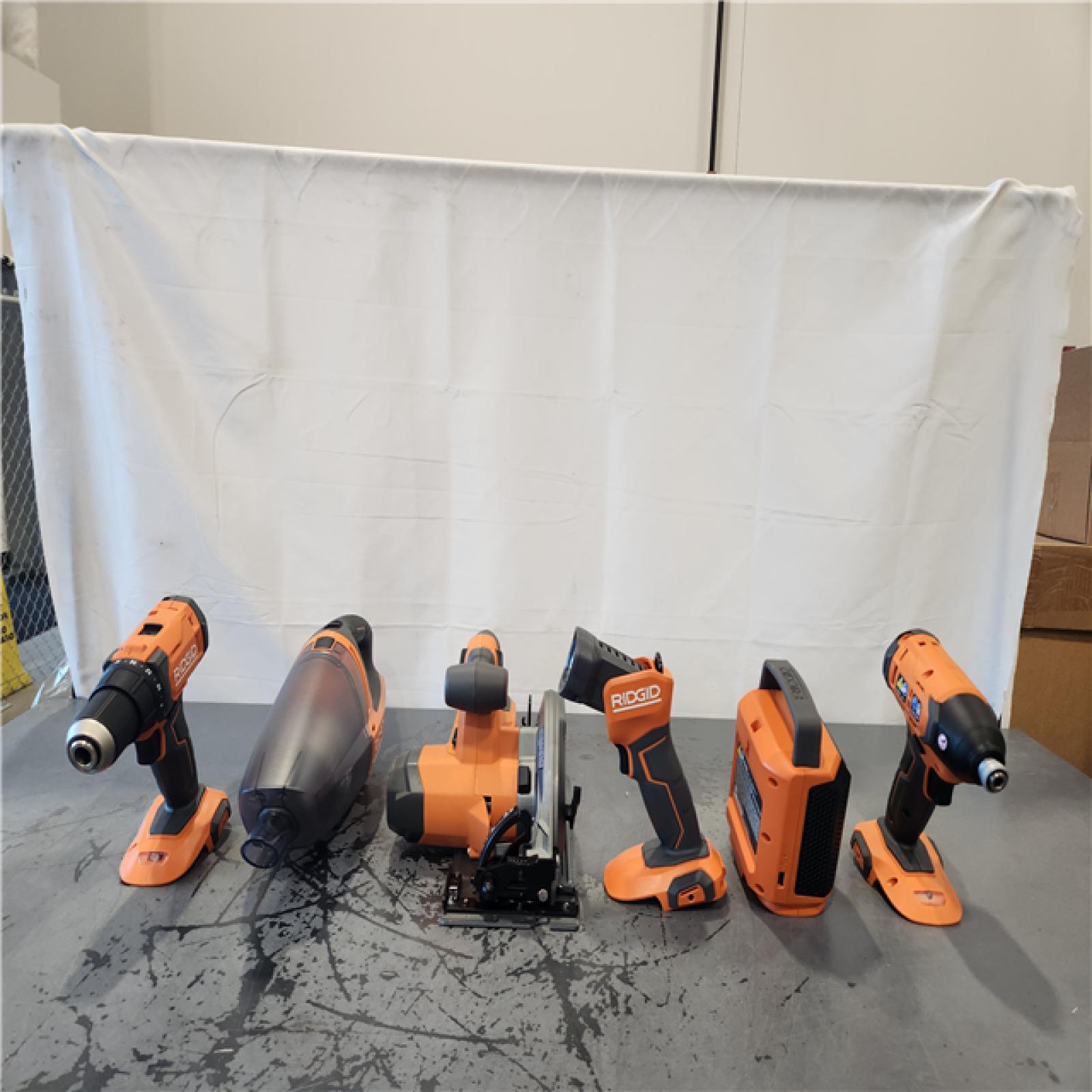 AS-IS- 18V Cordless 6-Tool Combo Kit with 2.0 Ah Battery  Charger  and Tool Bag