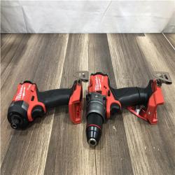 AS-IS Milwaukee FUEL 18V Lithium-Ion Brushless Cordless Hammer Drill and Impact Driver Combo Kit