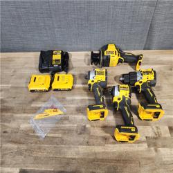 HOUSTON LOCATION - AS-IS DEWALT 4 TOOL COMBO KIT W/ (2) BATTERY & CHARGER