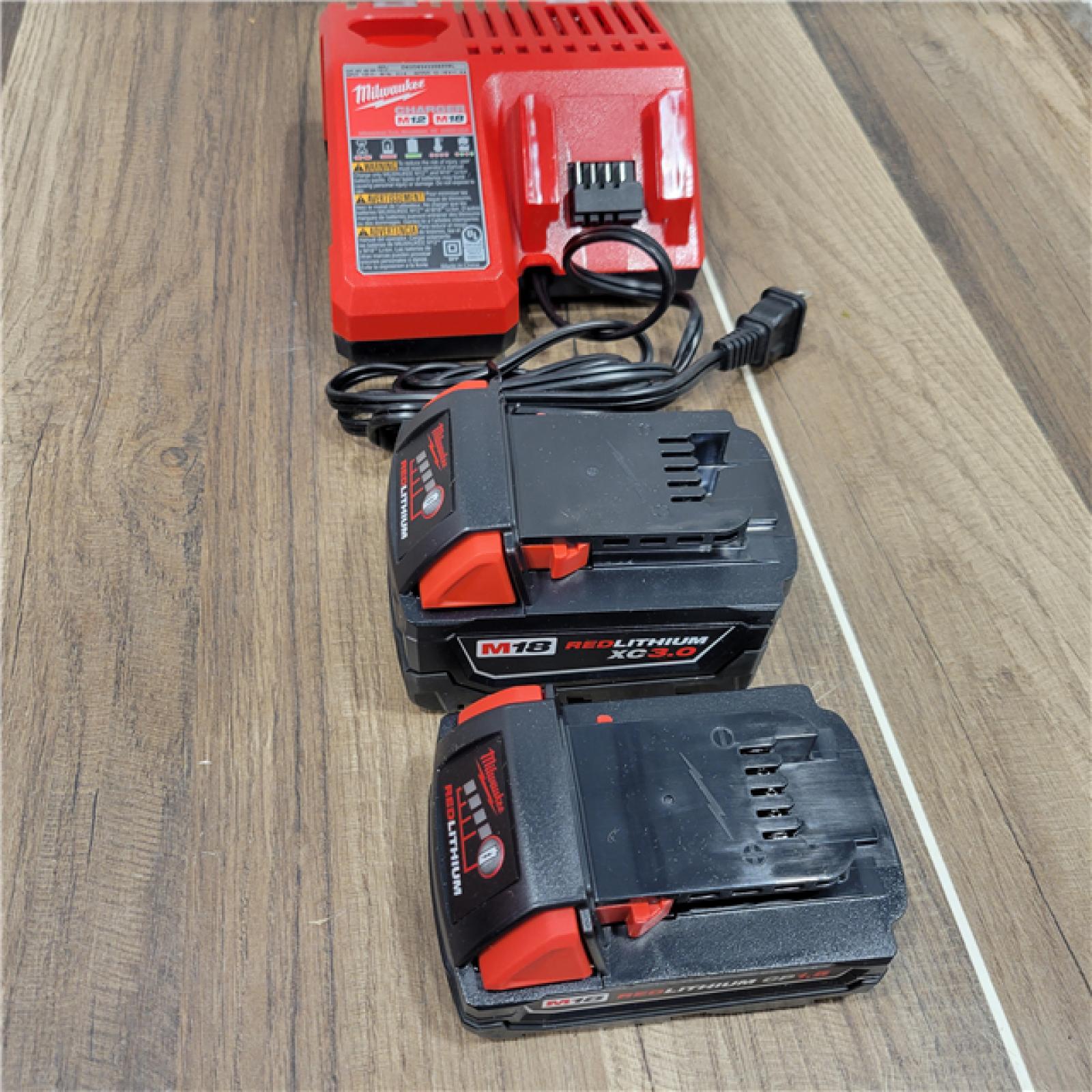 AS-IS Milwaukee M18 18V Lithium-Ion Cordless Combo Kit (5-Tool) with (2) Batteries, Charger and Tool Bag