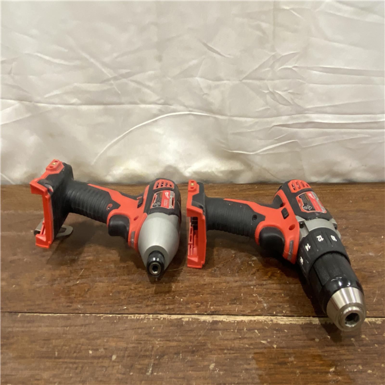AS-ISMilwaukee M18 18V Cordless Brushed 2 Tool Drill/Driver and Impact Driver Kit