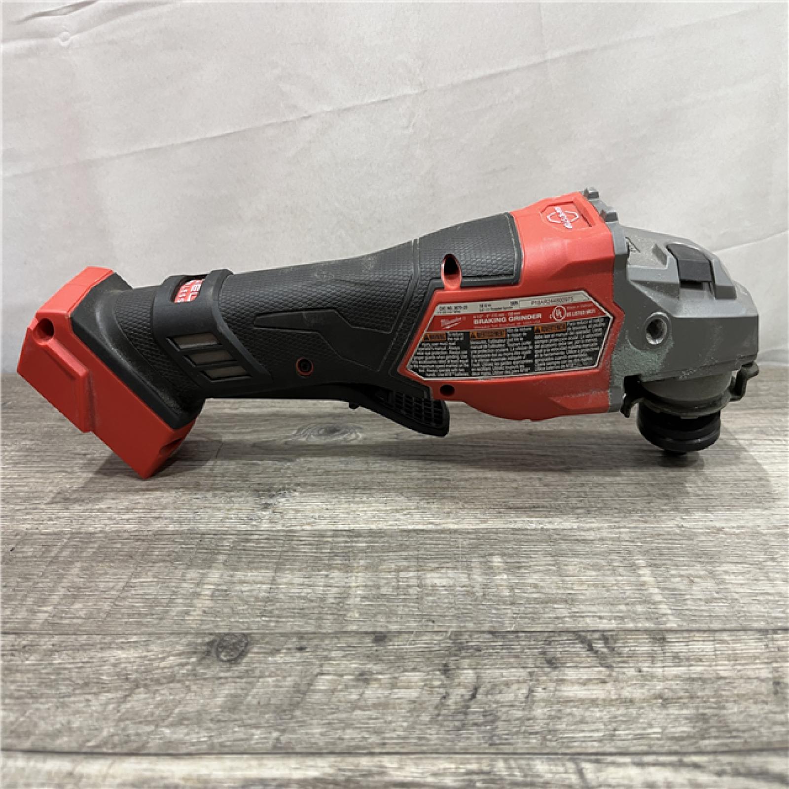AS-IS Milwaukee FUEL 18-Volt Lithium-Ion Brushless Cordless 4-1/2 in./6 in. Braking Grinder with Paddle Switch (Tool-Only)