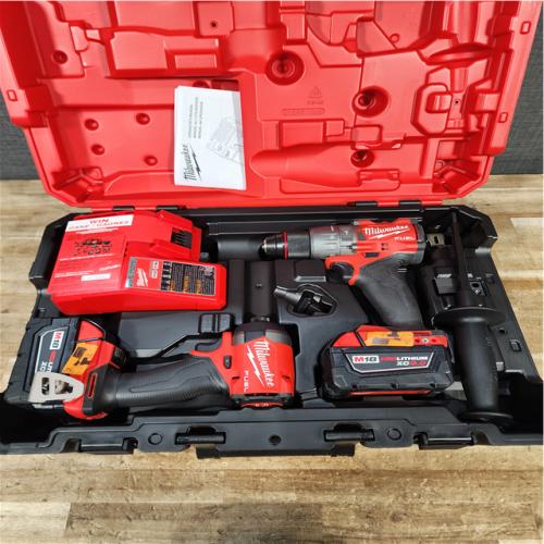 Houston Location AS-IS Milwaukee FUEL 18V Lithium-Ion Brushless Cordless Hammer Drill and Impact Driver Combo Kit