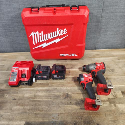 HOUSTON LOCATION - AS-IS MILWAUKEE FUEL 18V Lithium-Ion Brushless Cordless Hammer Drill and Impact Driver Combo Kit (2-Tool) with 2 Batteries