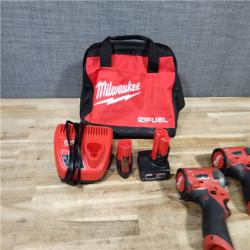 HOUSTON LOCATION - AS - IS Milwaukee 2 Tool Combo Kit W/ (2) Battery & Charger