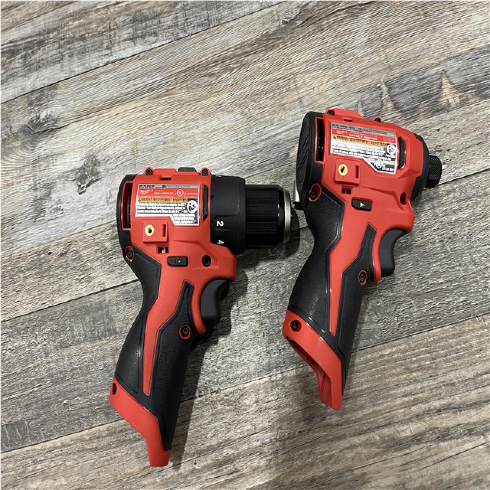 AS-IS Milwaukee 12-Volt Lithium-Ion Brushless Cordless Subcompact Drill and Impact Driver Combo Kit