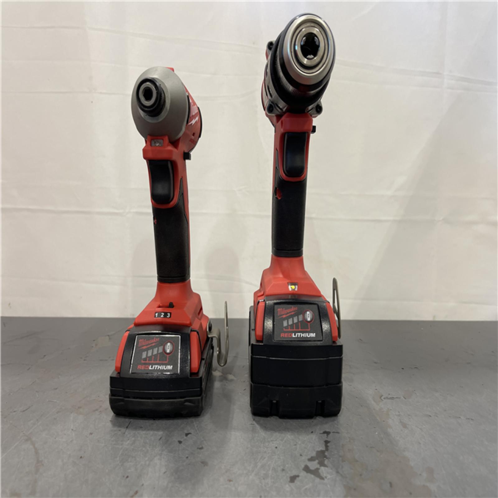 AS-IS - Milwaukee M18 18-Volt Lithium-Ion Brushless Cordless Compact Hammer Drill/Impact Combo Kit