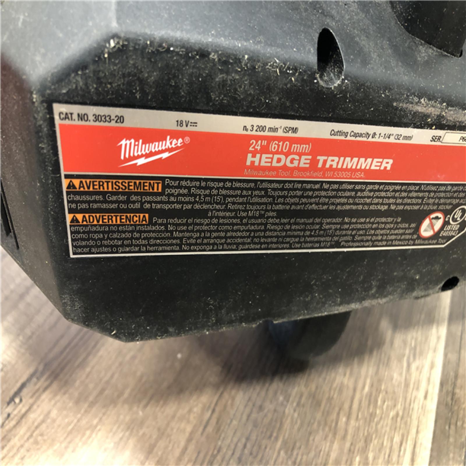 AS-IS Milwaukee FUEL 18-Volt 24 in. Brushless Cordless Battery Powered Hedge Trimmer (Tool-Only)