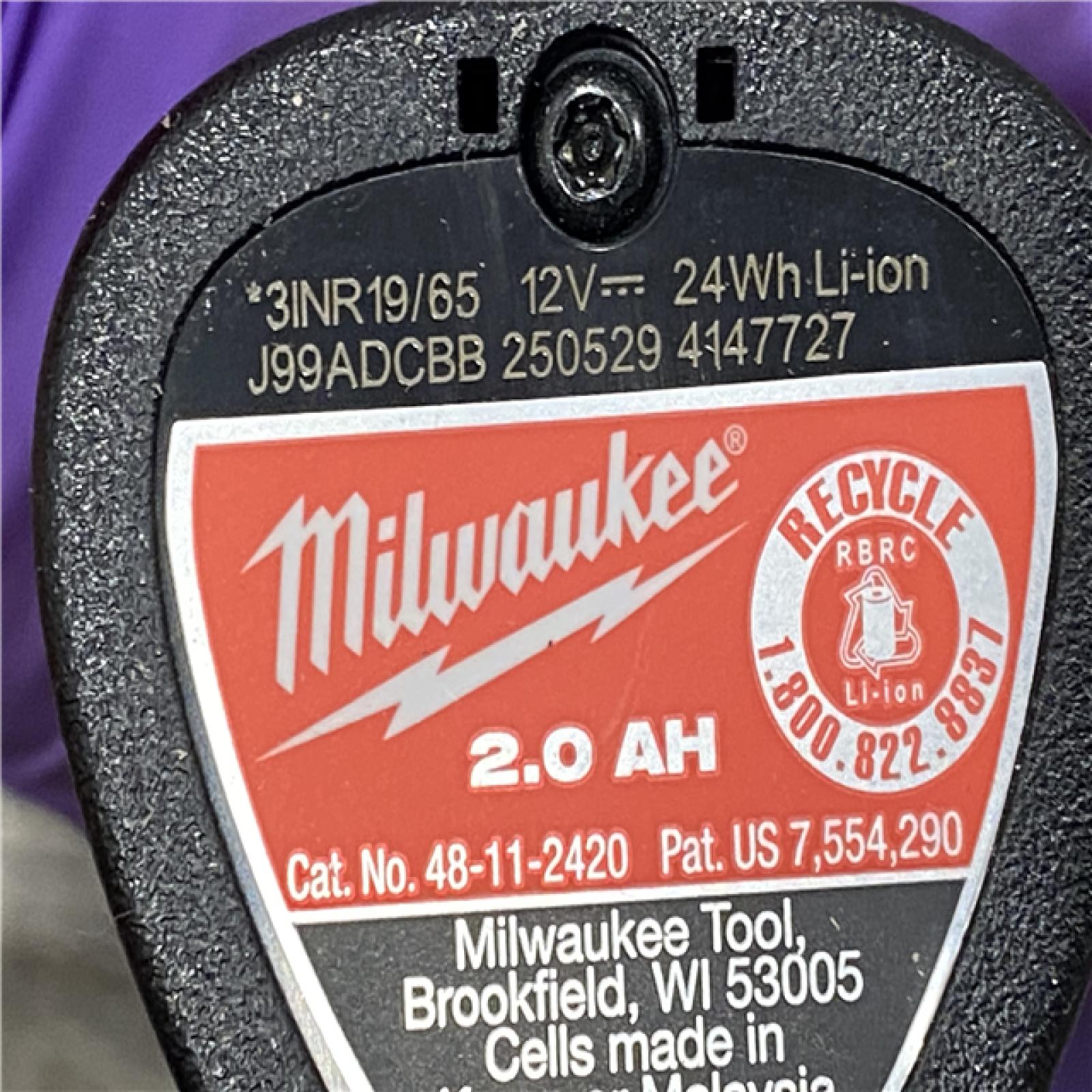 AS-IS Milwaukee FUEL 12V Lithium-Ion Brushless Cordless High Speed 3/8 in. Ratchet Kit