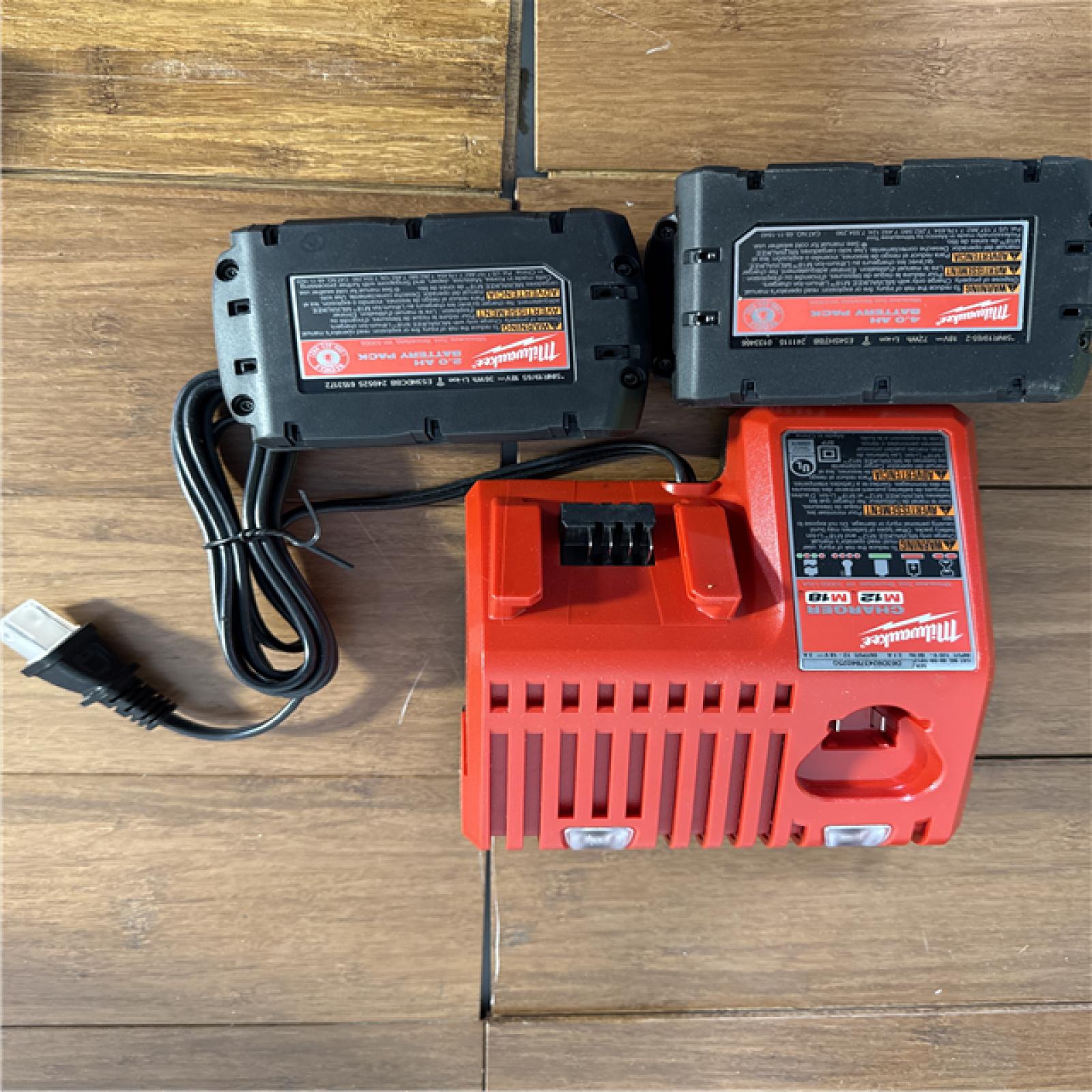 California NEW Milwaukee M18 4-Tool Combo Kit  includes (2) Batteries  Charger and Tool Bag