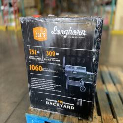 DALLAS LOCATION -OKLAHOMA JOE'S Longhorn Offset Charcoal Smoker and Grill with 1060 sq. in. Cooking Area in Black