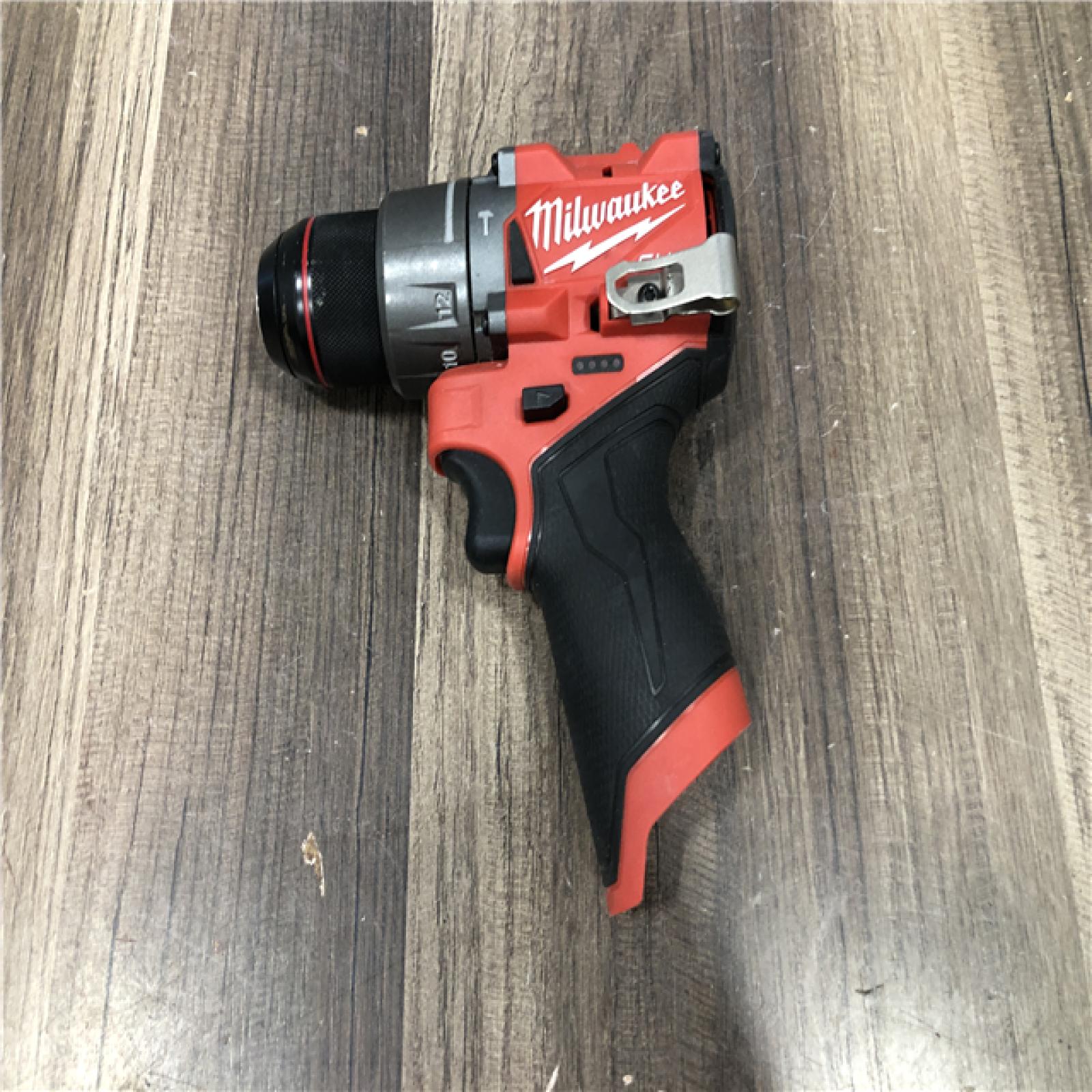 AS-IS Milwaukee FUEL 12V Lithium-Ion Brushless Cordless 1/2 in. Hammer Drill (Tool-Only)
