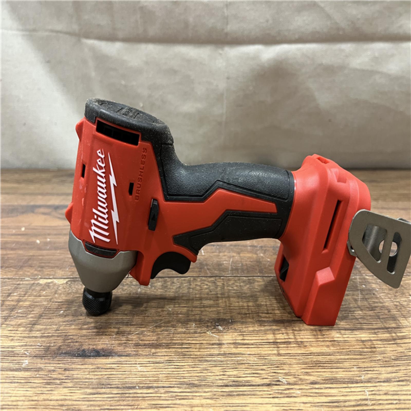 AS-IS Milwaukee M18 18-Volt Lithium-Ion Brushless Cordless Combo Kit (3-Tool) with 2-Batteries, 1-Charger and Tool Bag