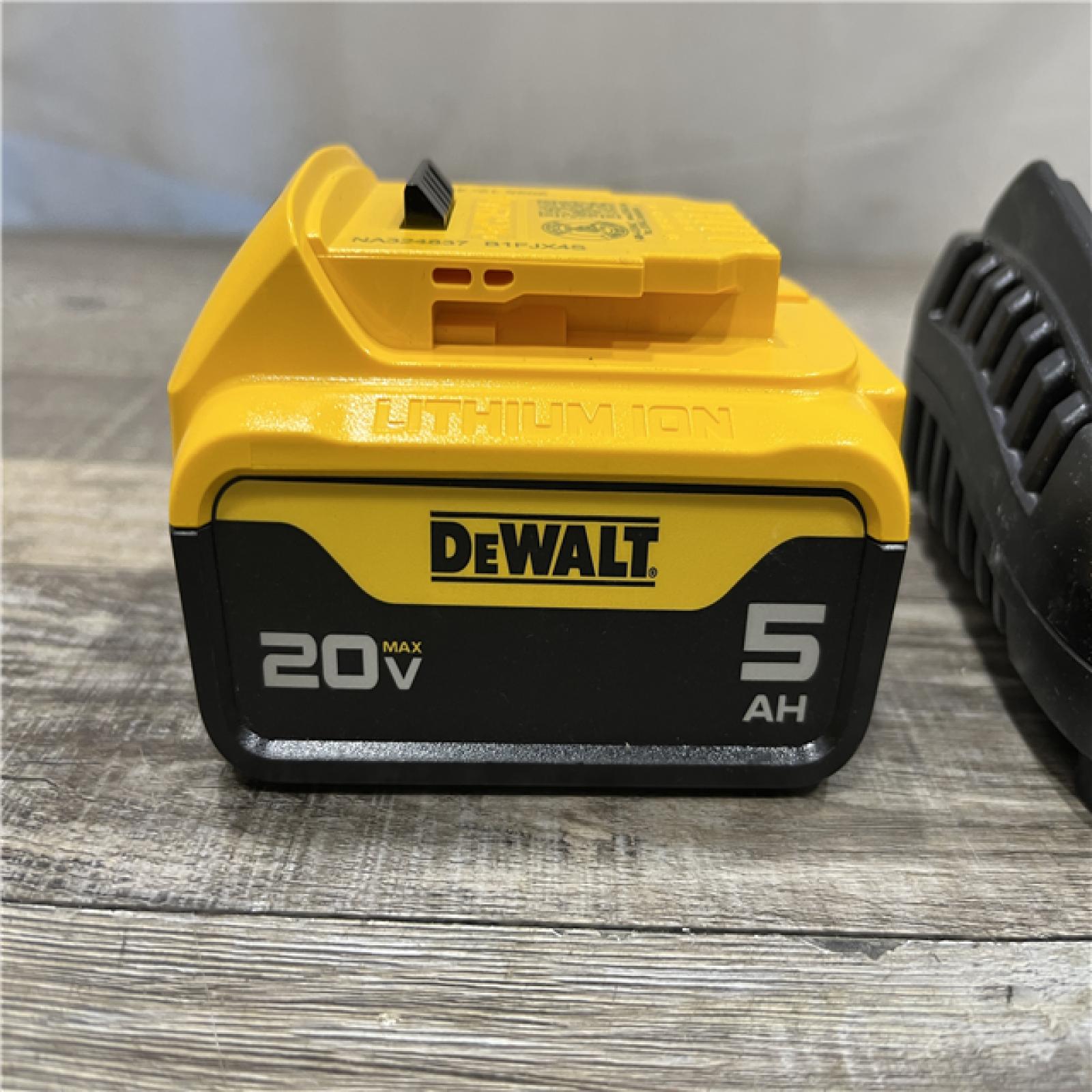 AS-IS DEWALT 20V MAX Lithium-Ion 5.0 Ah Battery and Charger