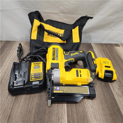 AS-IS DEWALT ATOMIC 20V MAX Lithium Ion Cordless 23 Gauge Pin Nailer Kit with 2.0Ah Battery and Charger