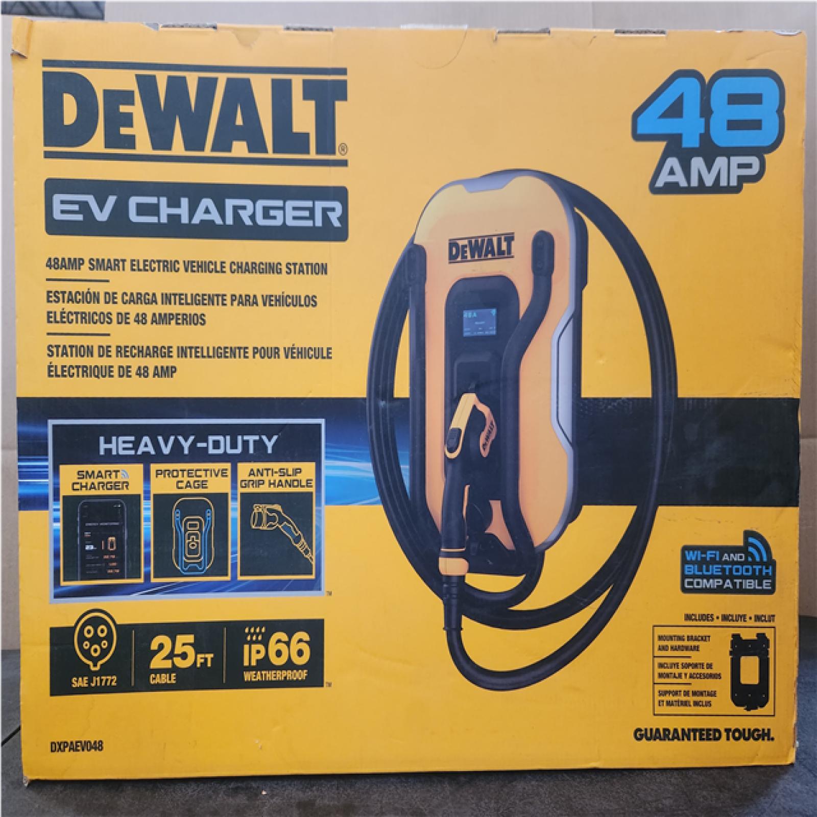 Phoenix LIKE NEW DEWALT Level-2 Wall Mounted Electric Vehicle EV Charger up to 48 Amps, 240-Volt AC 11.5 Kw, 25 Ft. Cable, Weatherproof