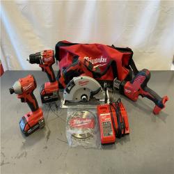 AS-IS - Milwaukee M18 18-Volt Lithium-Ion Brushless Cordless Combo Kit (4-Tool)