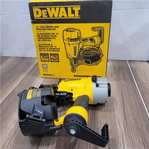 AS-IS  DEWALT DW66C-1 2-1/2 Inch 15 Degree Coil Siding and Fencing Nailer